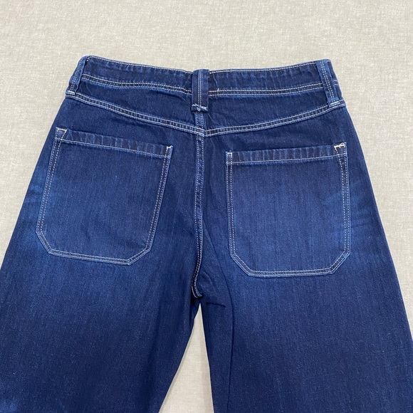 We The Free, Women's Wide Leg Pants, High Rise, Size 27 Dark Blue - Picture 5 of 14